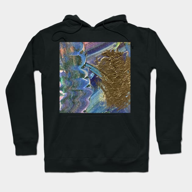 Textured Abstract Oil Painting Hoodie by acrylicpainterr